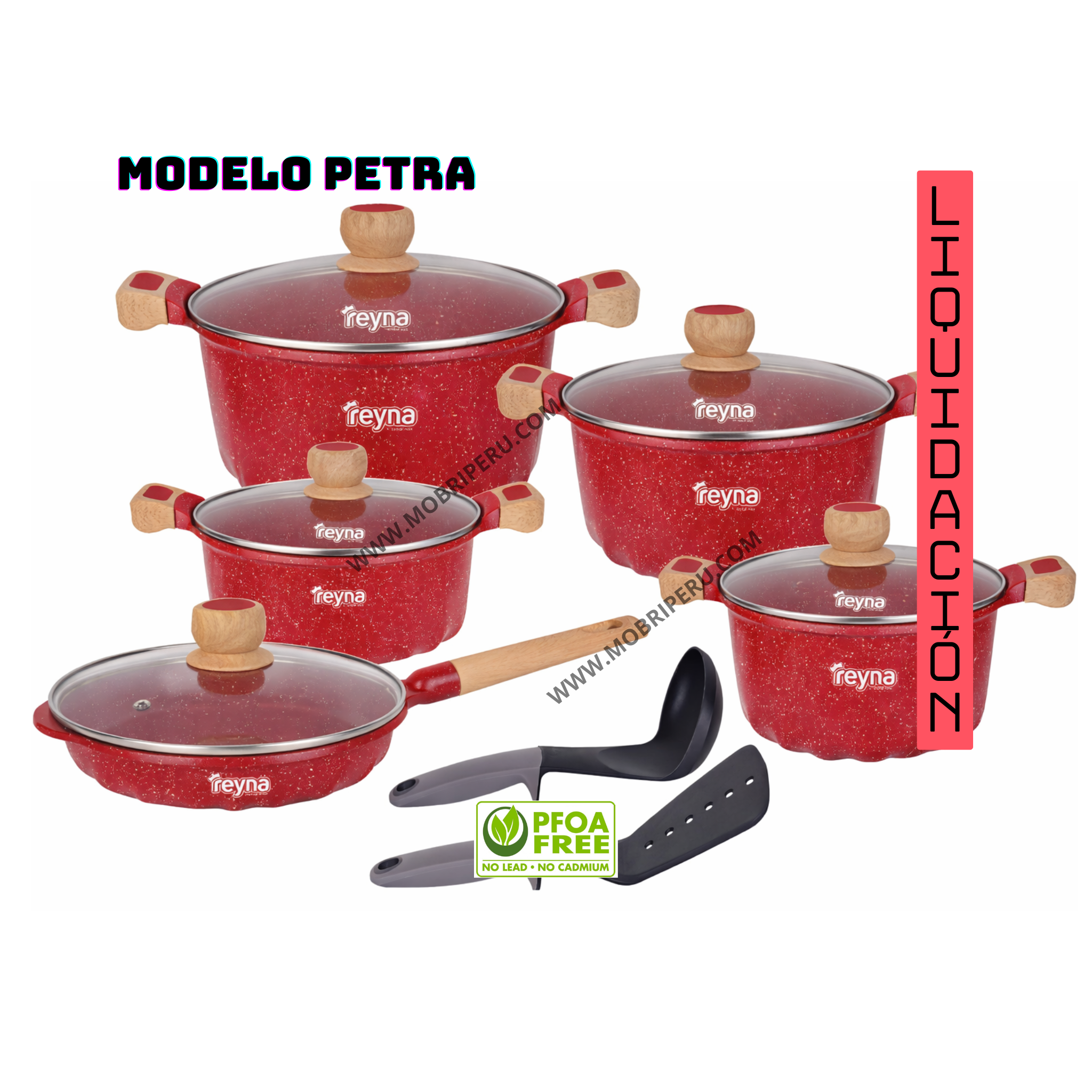 JUEGO OLLAS REYNA PETRA 12PZ ROCA VOLCÁNICA