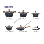 JUEGO OLLAS REYNA PETRA 12PZ ROCA VOLCÁNICA