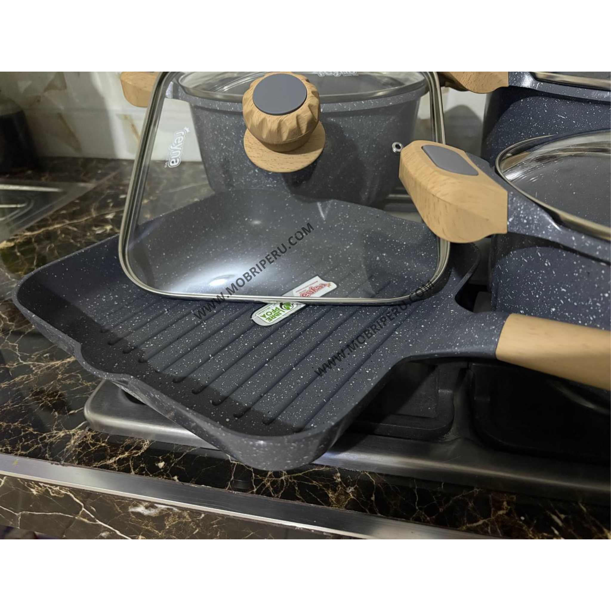 JUEGO OLLAS REYNA SIENA 10PZ ROCA VOLCÁNICA