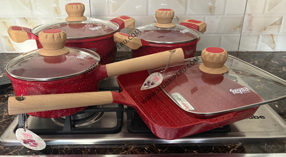 JUEGO DE OLLAS ROCA VOLCÁNICA 10PC DAKOTA DE REYNA